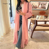 Pink Chiffon Kimono Cardigan – Flowy Maxi Duster Coat