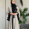 Eid Lace Open Abaya – Elegant Party Kaftan Cardigan