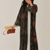 Tie-Dye Open Front Abaya – Arabian Maxi Dress
