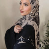 Watercolor Print Hijab – Soft Bohemian Patterned Shawl Scarf