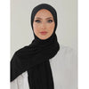 Soft Cotton Jersey Hijab – Long Plain Stretch Scarf