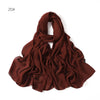 Solid Color Chiffon Hijab Shawl – Large 70x180cm
