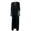 Luxury Black Abaya – Rhinestone & Bead Embroidery