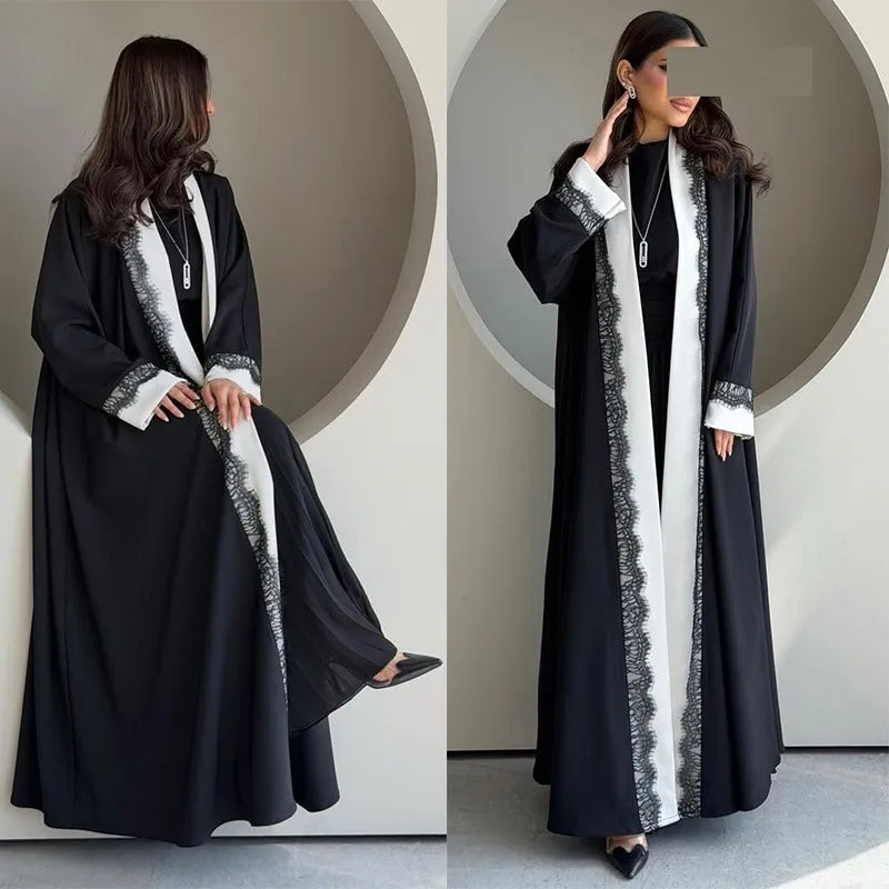 Diamond Embellished Abaya – Eid Button Cardigan