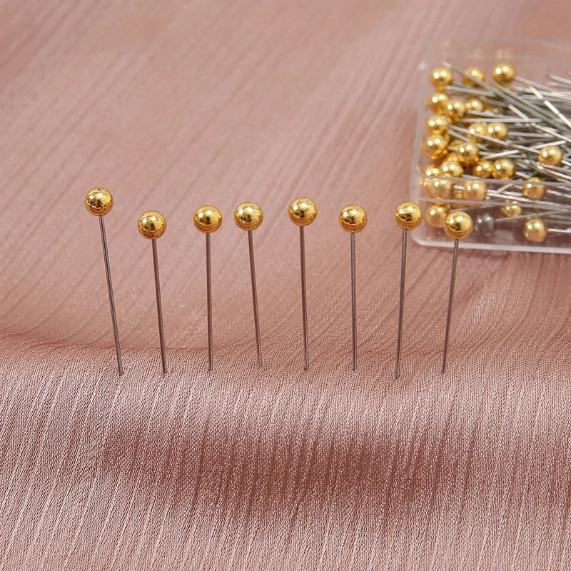 100-Piece Hijab Pin Set – Slim Alloy Scarf Pins for Women