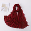 Soft Lace Chiffon Hijab Scarf – Premium Plain Headwrap