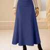 Women's High Waist Midi Skirt A-Line Flowy Style Breathable Fabric