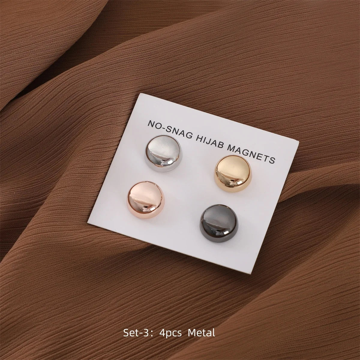 Matte Magnetic Hijab Pins – Set of 8 Mixed Colors