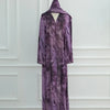 Printed Abaya & Scarf 2-Piece Set – Eid Ramadan