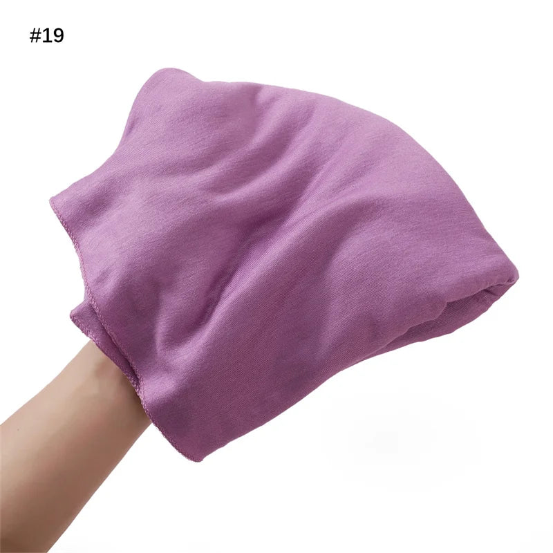 80×180cm Cotton Modal-Feel Hijab – Soft Stretch Long Scarf