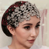 Elegant Floral Beaded Turban Hijab – Soft Stretch Head Wrap