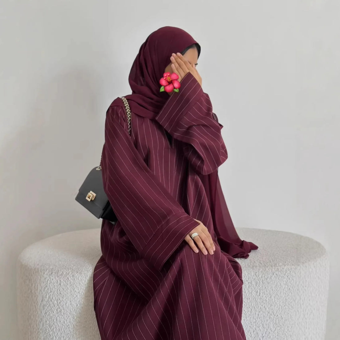 Eid Abaya Women Dress Kaftan Jalabiya striped Party Muslim Caftan