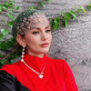 Elegant Floral Beaded Turban Hijab – Soft Stretch Head Wrap