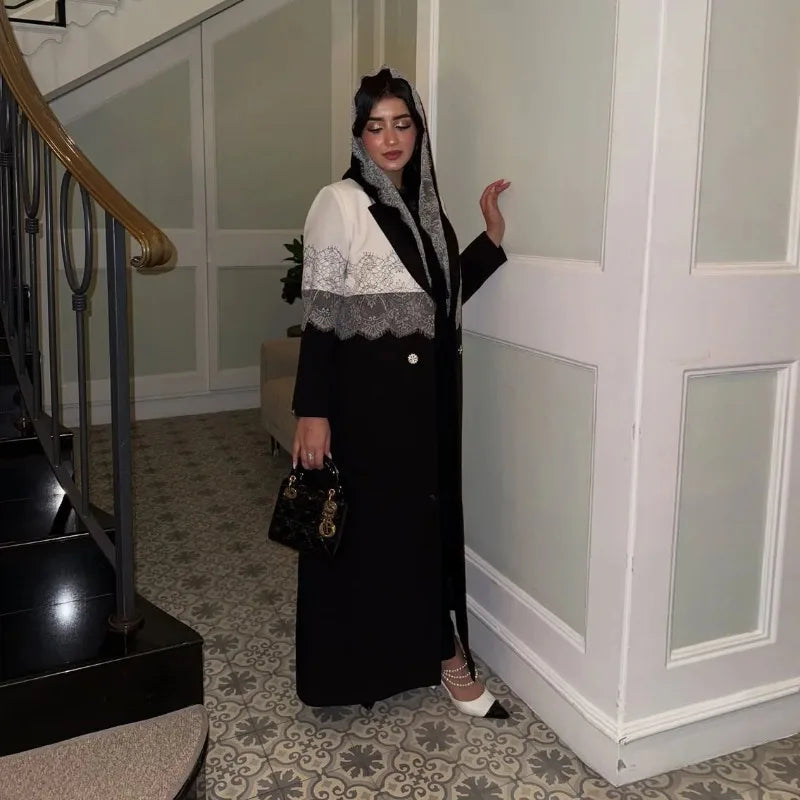 Lace Abaya Khimar Set – 2 Piece Eid Dress and Hijab
