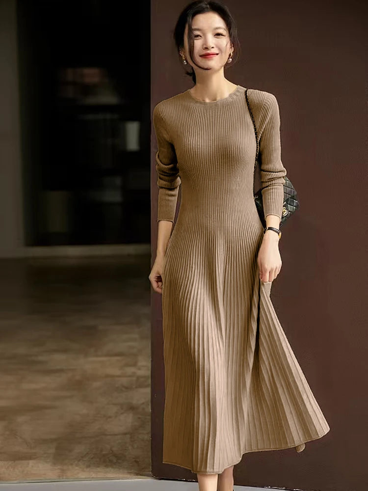 Spring Autumn Sweater Women's Dress