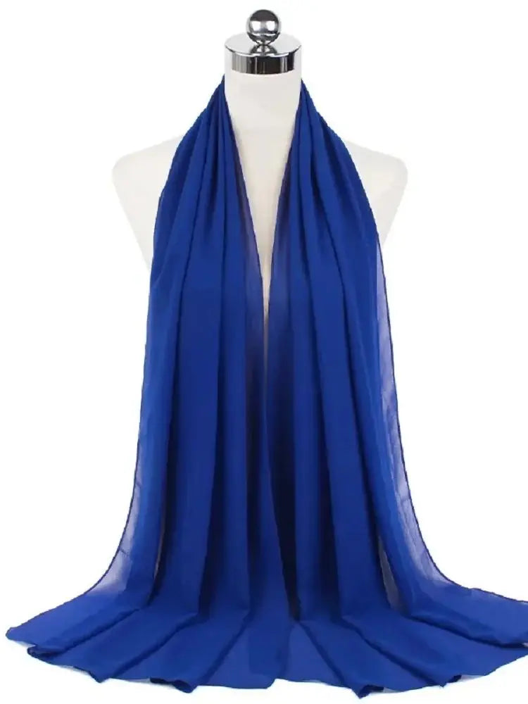 Ready-to-Wear Chiffon Hijab – Elegant Solid Color Instant Headscarf