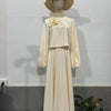 Lantern Sleeve Loose Two-piece Dress Femme Muslim Dress Abaya