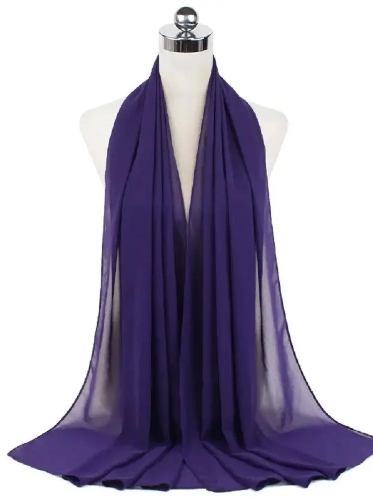 Ready-to-Wear Chiffon Hijab – Elegant Solid Color Instant Headscarf