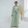 Eid Women Abaya Hijab Set Lace Dress Jalabiya Ramadan Party Dresses