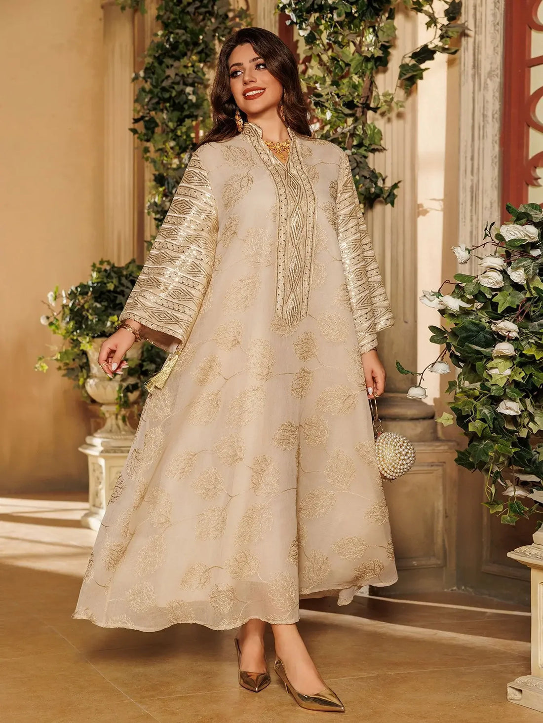 Embroidery Tassel Party Robe – Eid Muslim Long Kaftan