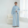 Eid Women Abaya Hijab Set Lace Dress Jalabiya Ramadan Party Dresses