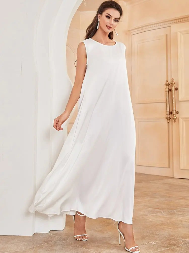 White Ramadan African Dresses Islamic Clothing For Women