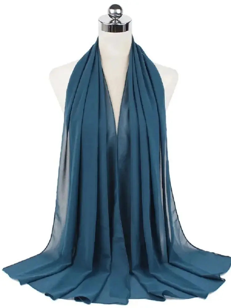 Ready-to-Wear Chiffon Hijab – Elegant Solid Color Instant Headscarf