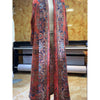 Miyake Pleated Abaya Coat – Vintage Print Designer Jacket
