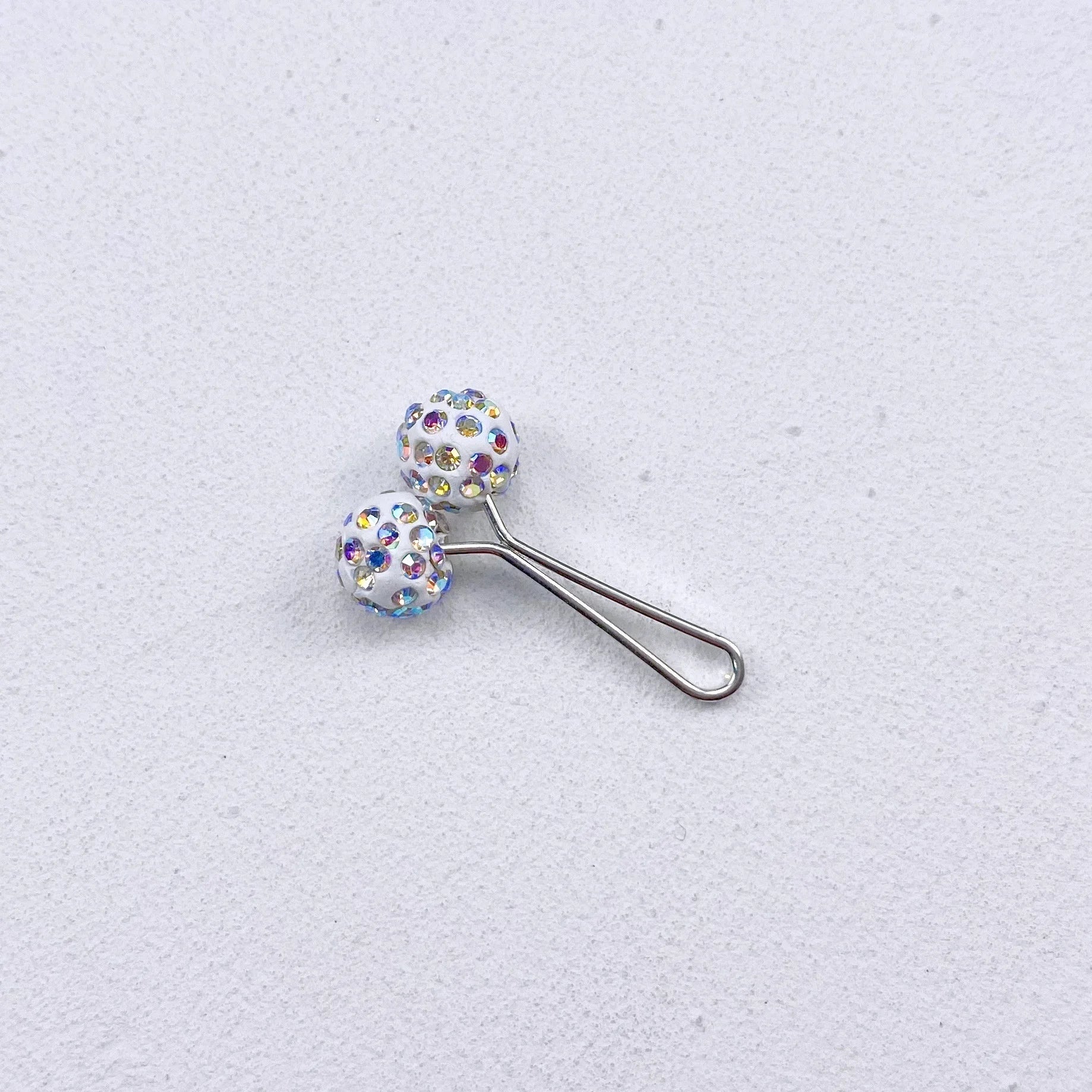 2-Piece Crystal U-Shaped Hijab Pins – Elegant Scarf Clips for Women