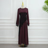 Summer Black Lace Overlay Feminine Modest Slim-Fit Muslimah Dress