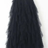 Womens Elastic High Waist Tulle Mesh Irregular Tutu Skirt