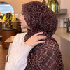 Crocodile Print Crinkle Hijab – Lightweight Textured Muslim Scarf