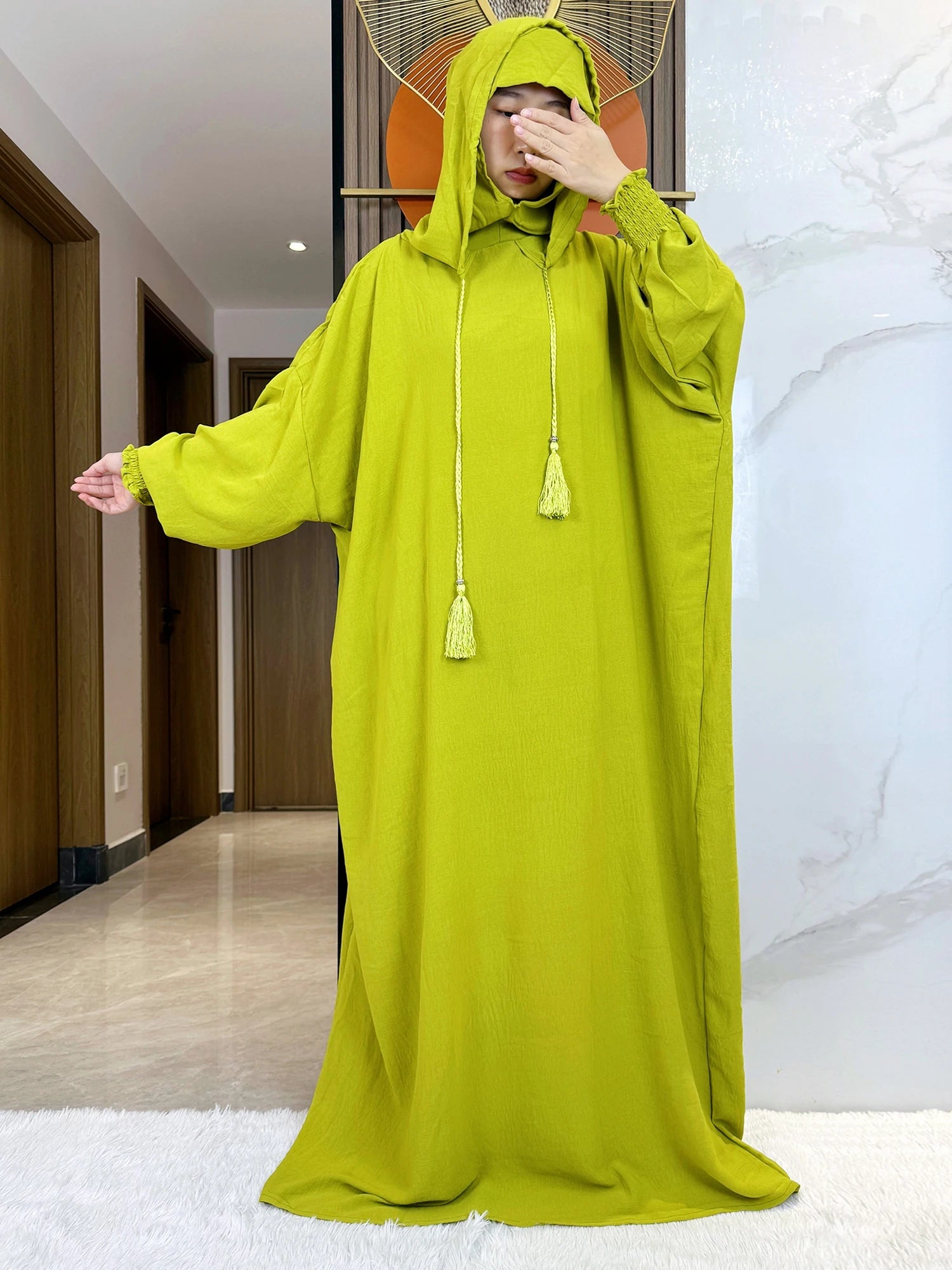 Candy Color Women Cotton Abayas