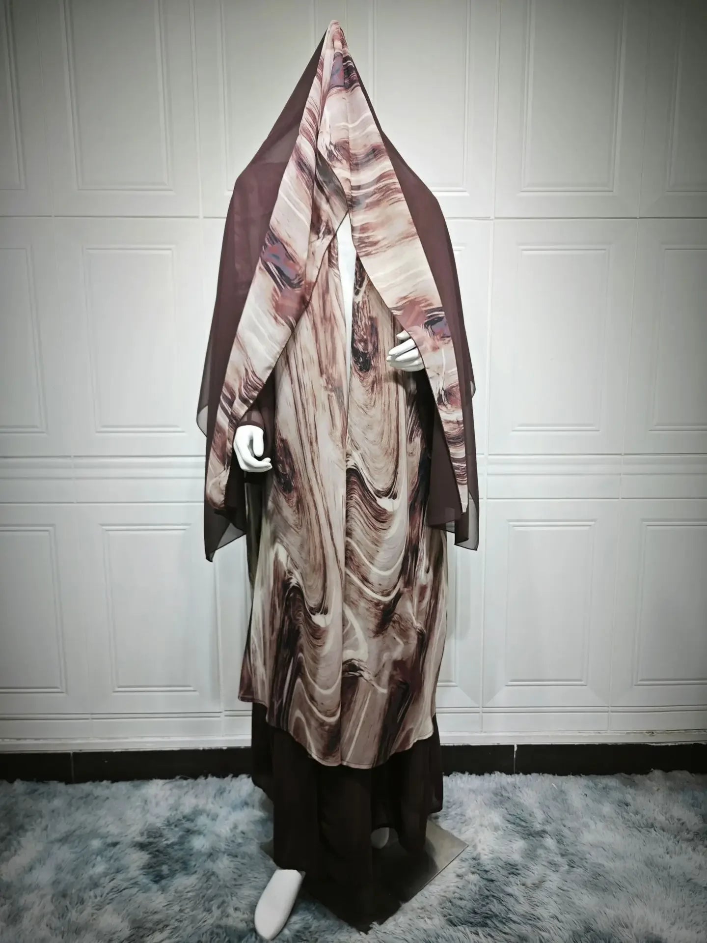 Abaya & Scarf 2-Piece Set – Dubai Kaftan Style