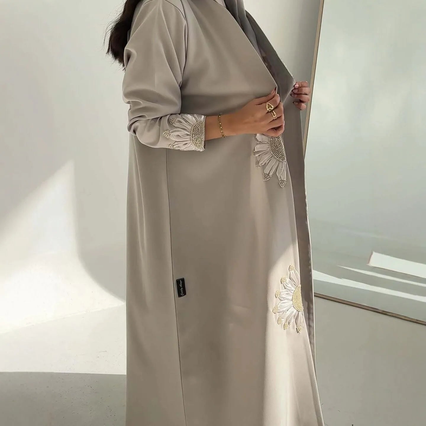 Embroidery Abaya Cardigan – Modest Eid Kaftan Robe