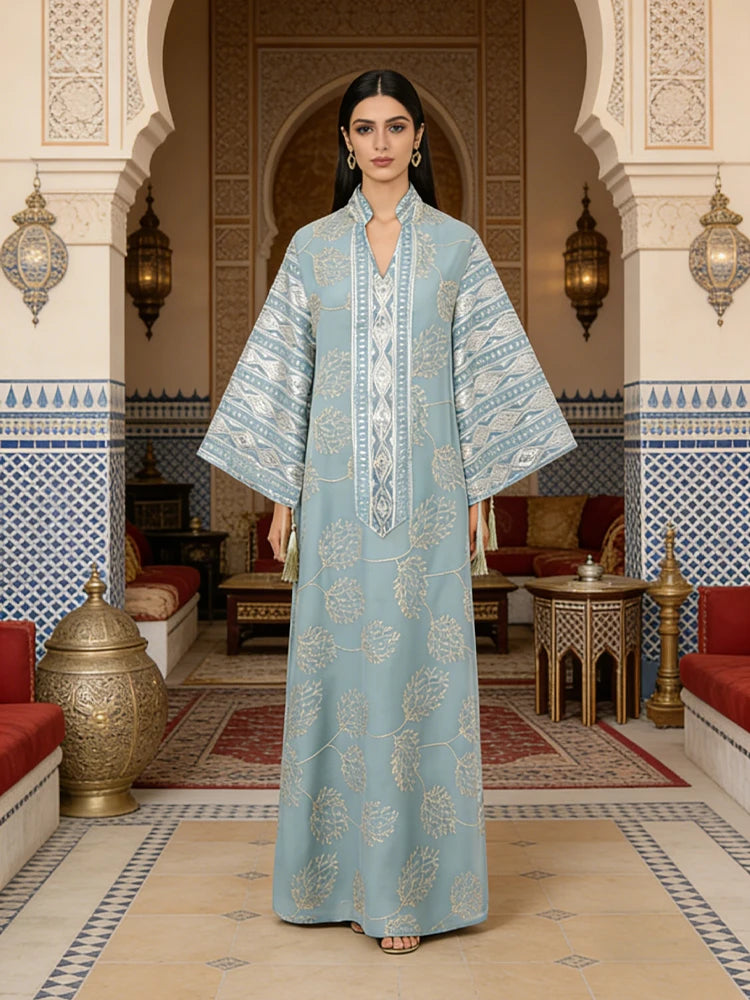 Aiyu Nuex Embroidery Abaya – Traditional Gorgeous Kaftan