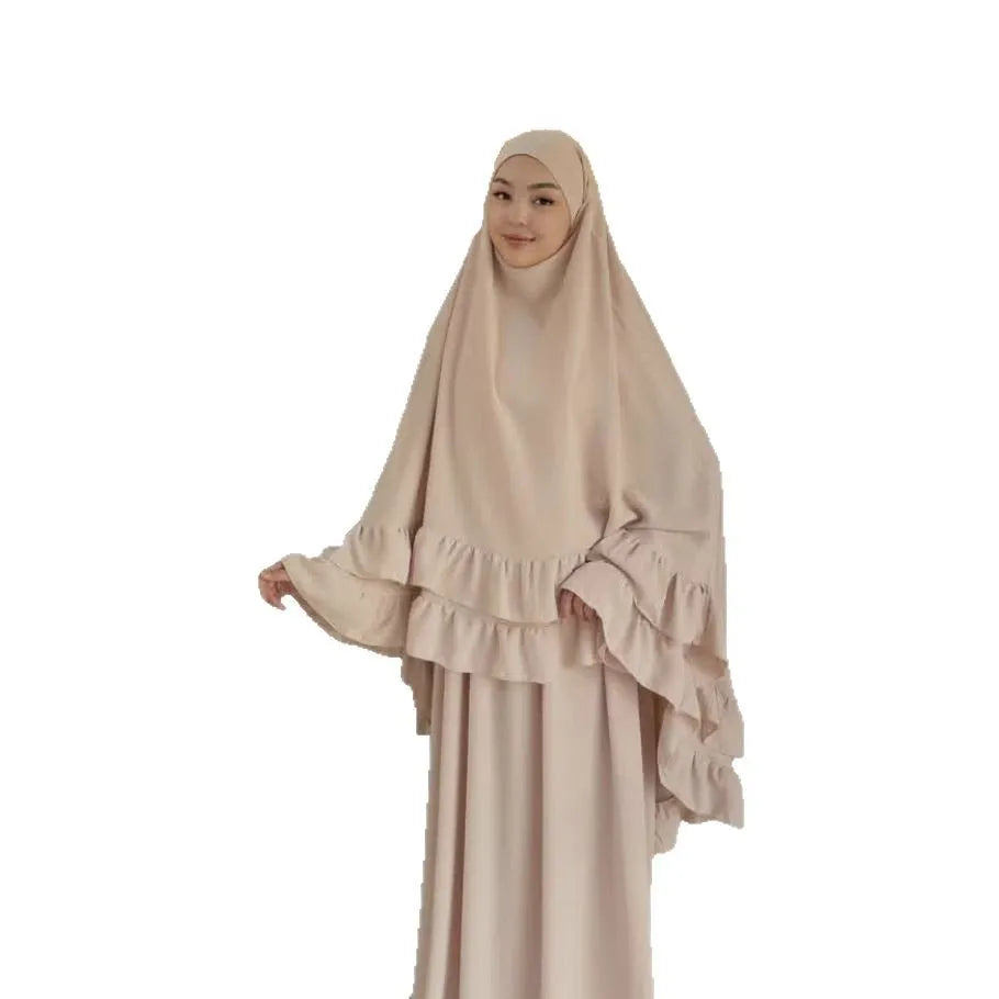 Muslim Dresses Hijab 2 Piece Sets Women Modest Abayas