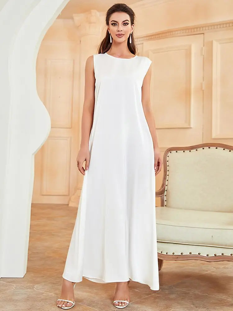 White Ramadan African Dresses Islamic Clothing For Women