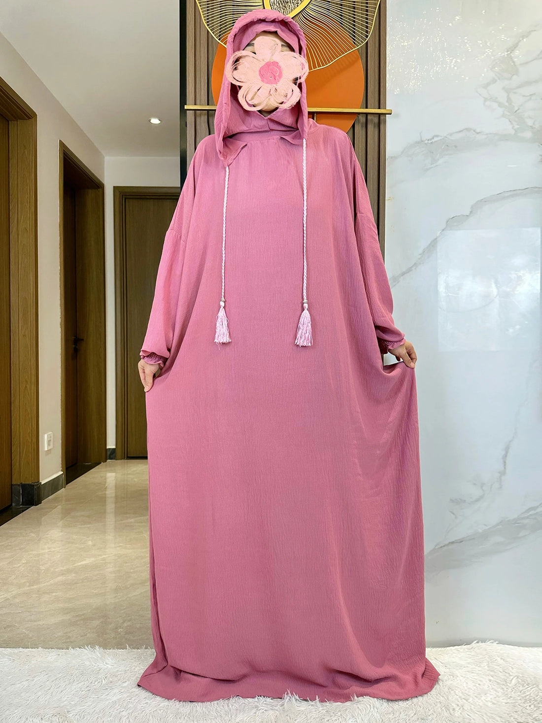 Candy Color Women Cotton Abayas