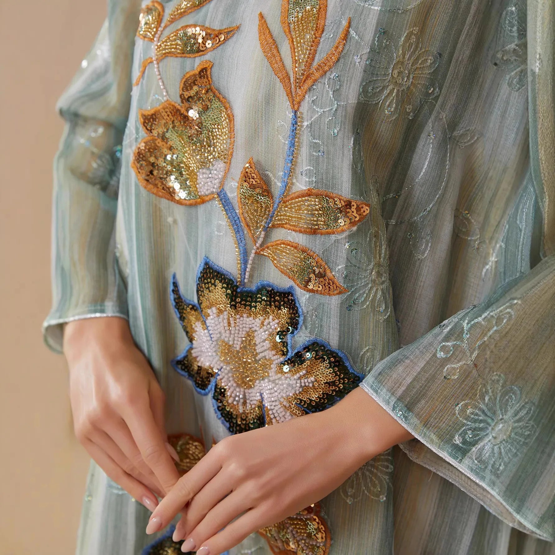 Sequin Party Abaya – Eid Muslim Dress