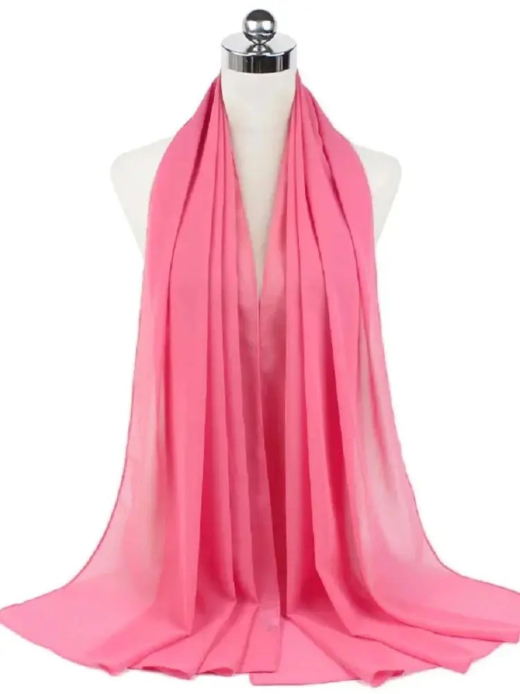 Ready-to-Wear Chiffon Hijab – Elegant Solid Color Instant Headscarf