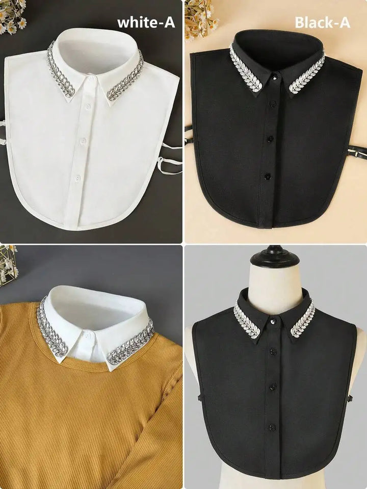 High-Quality Luxury Bling Rhinestone Detachable Collar