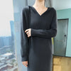 100% Pure Mink Cashmere Knitted Hooded Collar Dress