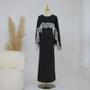 Luxury Dubai Abaya with Lace Shawl for Muslim Women