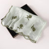 90×90cm Floral Embroidery Chiffon Hijab – Lightweight Shimmer Scarf