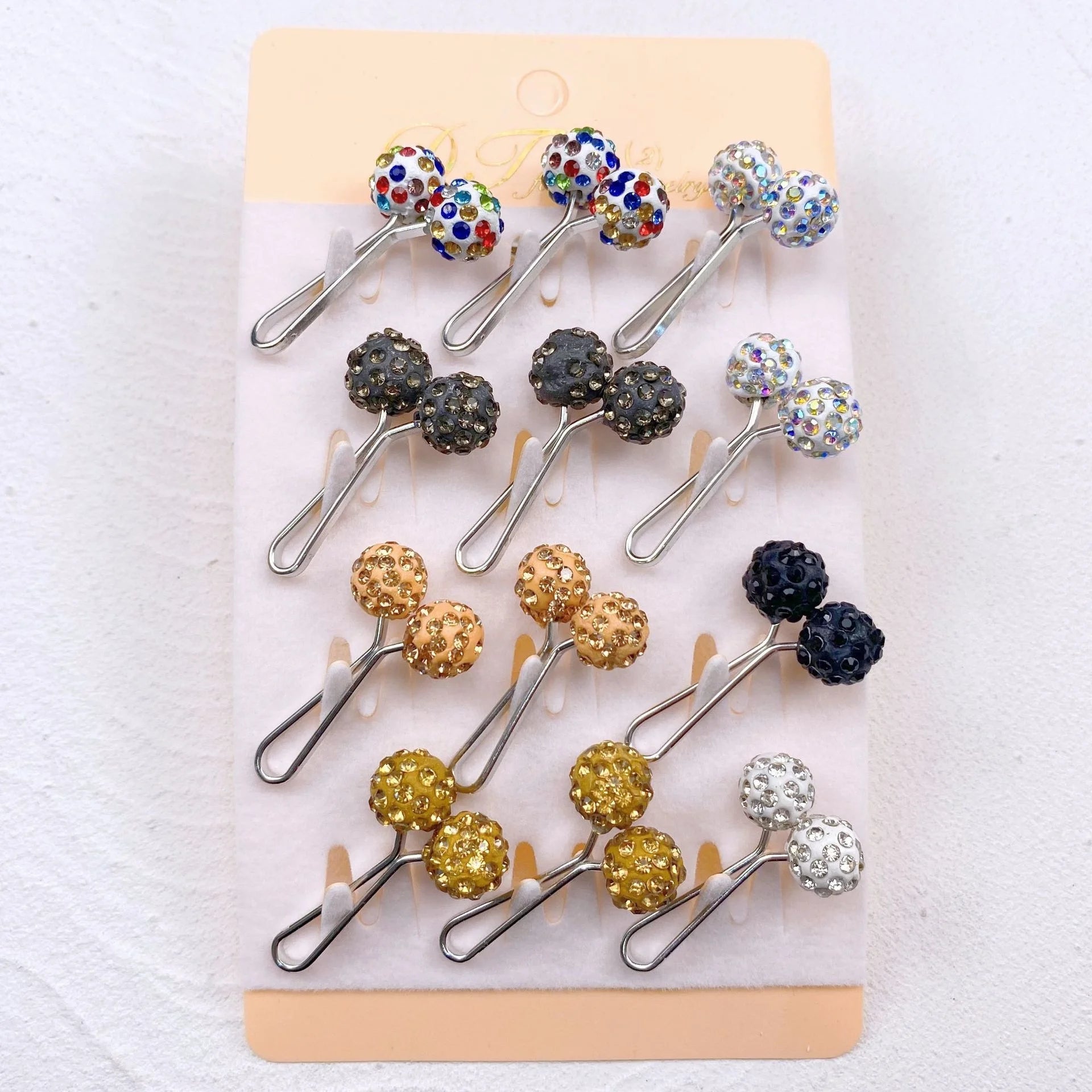 2-Piece Crystal U-Shaped Hijab Pins – Elegant Scarf Clips for Women