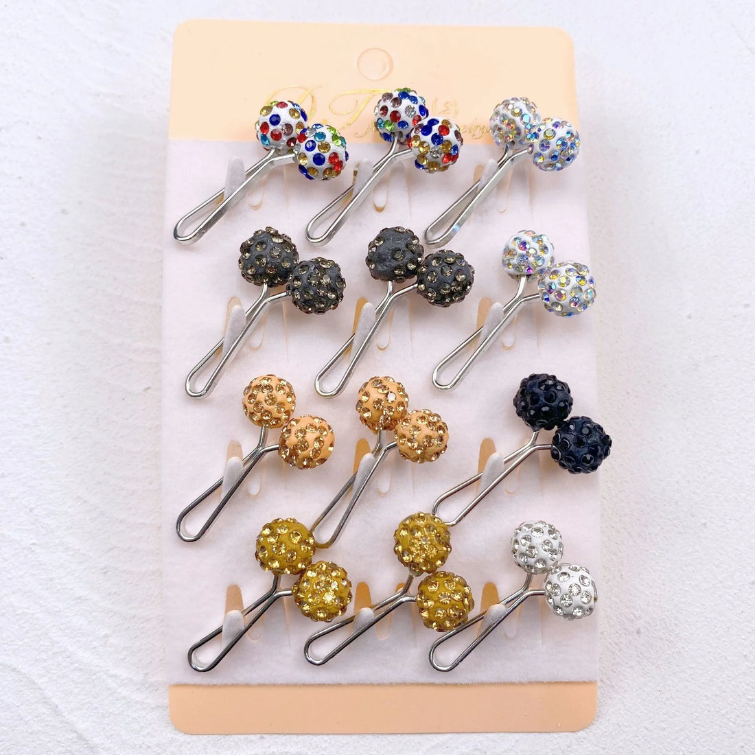 2-Piece Crystal U-Shaped Hijab Pins – Elegant Scarf Clips for Women