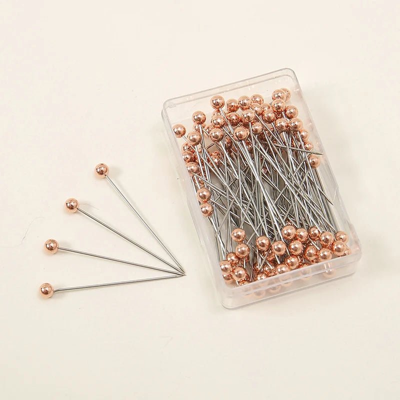100-Piece Hijab Pin Set – Slim Alloy Scarf Pins for Women