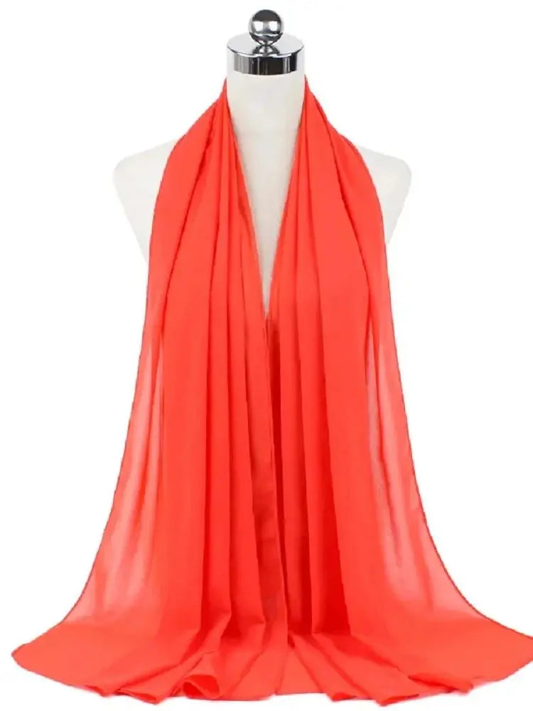 Ready-to-Wear Chiffon Hijab – Elegant Solid Color Instant Headscarf