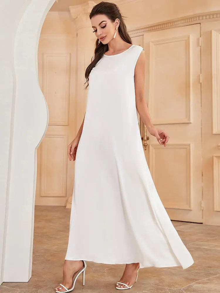 White Ramadan African Dresses Islamic Clothing For Women